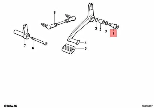 BMW OEM Motorcycle Bolt Screw 39.5 for Shift Lever R80 R100 23411338639 - Picture 1 of 1