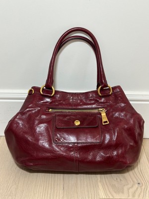 Vintage Prada Amaranta Vitello Shine calfskin leather handbag | eBay
