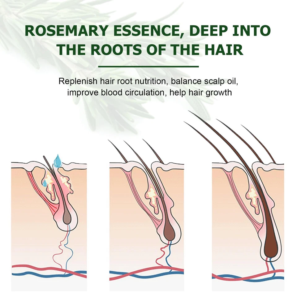 Rosemary Oil for Hair Growth, Eyebrow Eyelash Growth Skin Care 100% Pure Natural - Image 3 of 4