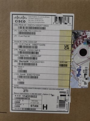 Cisco C9300 Catalyst 24-Port PoE+ Switch Network Essentials C9300-24P-E