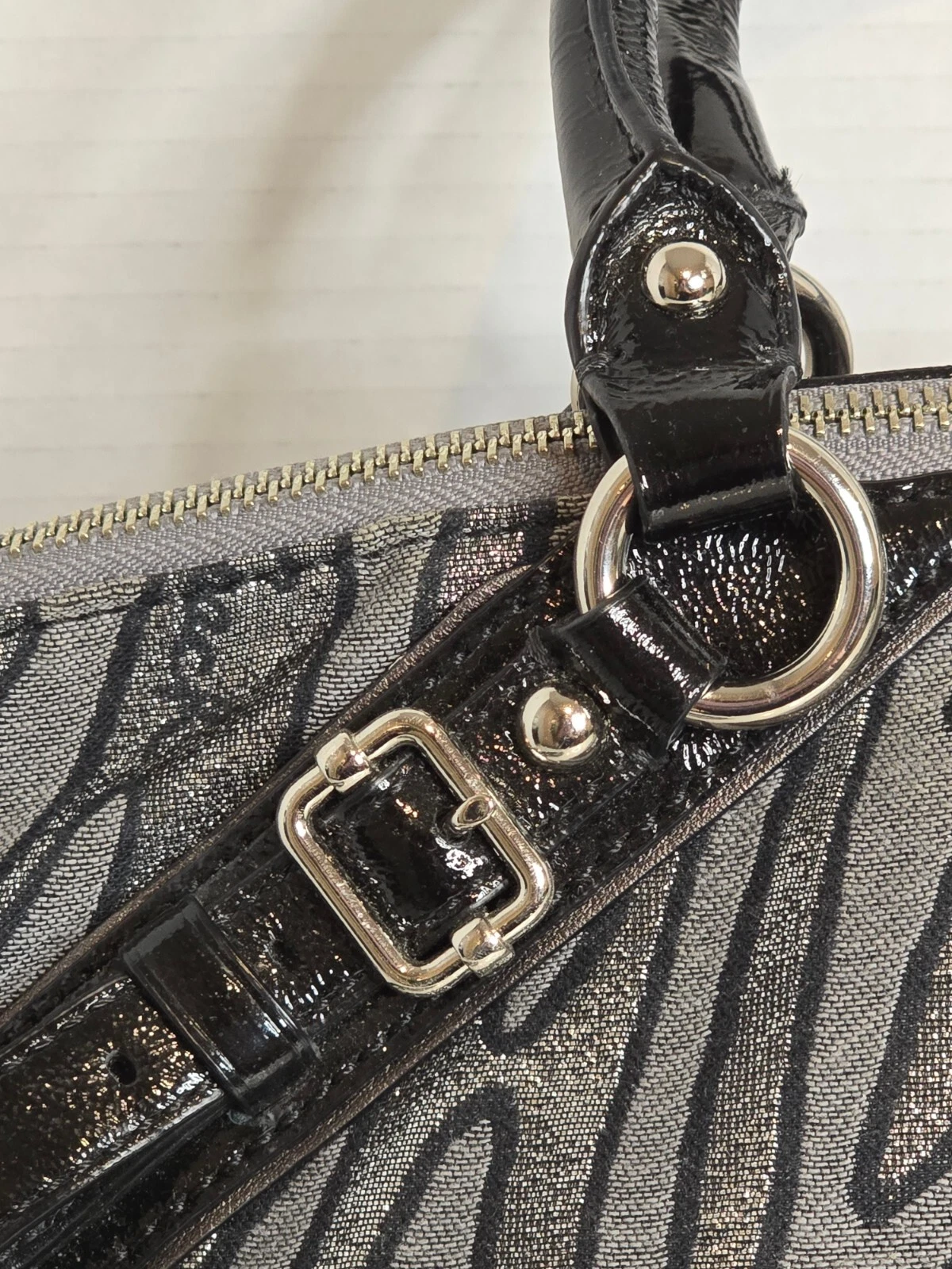 Borsa a tracolla Coach Madison Sophia Lurex Zebra Jacquard Gallery 15925 usata in ottime condizioni