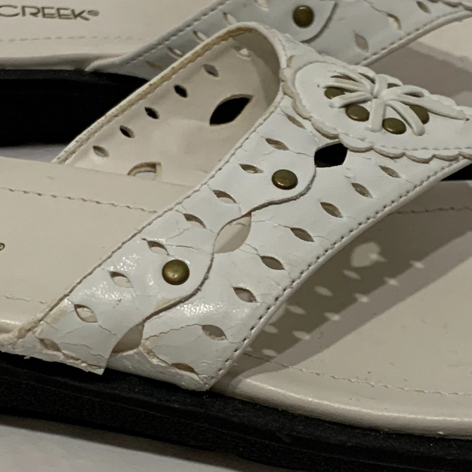 NUEVO Cabin Creek Blanco Tanga Sandalia Vestido Zapato Verona Chanclas Para Mujer Talla 7.5M Foto 4 de 4