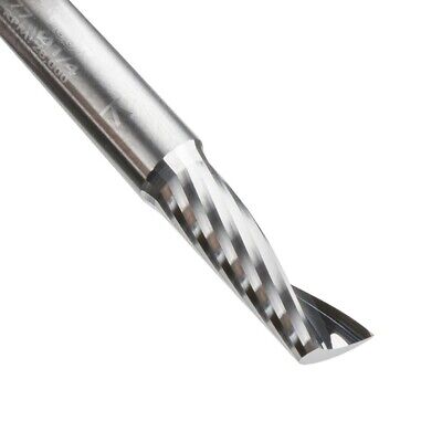 Amana 51377-Z Spiral O-Single Flute, Aluminum Cutting 1/4 D x 3/4 