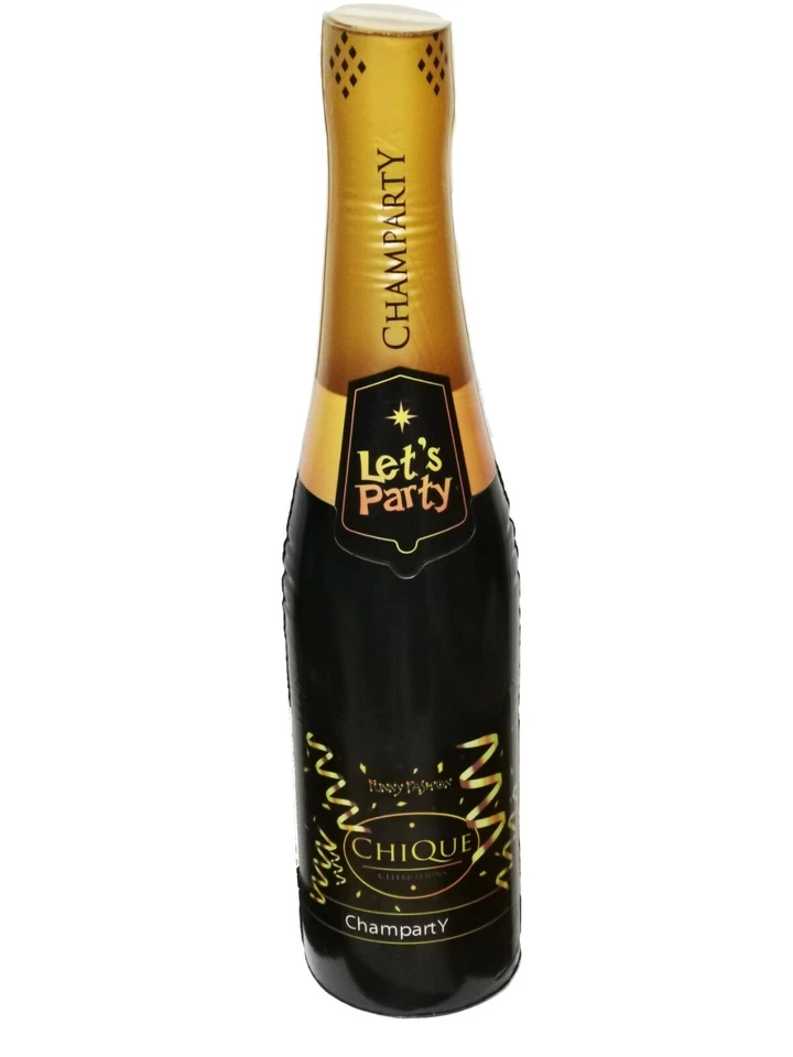 Aufblasbare Champagner Flasche aufblasbar Neujahr Geburtstag Jubiläum Deko - Bild 2 von 3