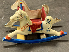 VINTAGE RARE WONDER HORSEE SHOO FLY CHILDRENS ROCKING MUSICAL HORSE TOY EY