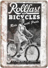 Rollfast Bicycles Vintage Ad 12" x 9" Reproduction Metal Sign B235