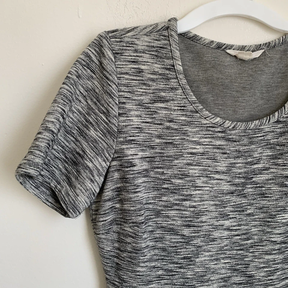 Vestido Vaina Tul Tweed S Negro Gris Crema Texturizado A60560 Trabajo Carrera Corto Foto 4 de 4