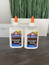 Elmer's Classic School Glue White Non Run No Toxic 5 oz - 2 Pack- Brand New