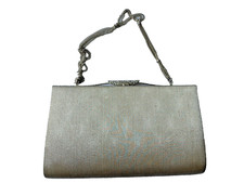 Silk Evening wedding Diamante Bag Clutch Party Sparkle Handbag VINTAGE