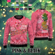Flamingo Christmas Sweater, Flamingo Ugly Sweater, Holiday Sweater, Funny Xmas