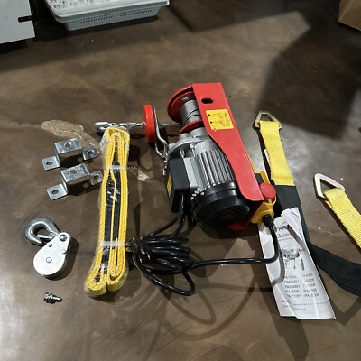 440Lbs Lift Electric Hoist Crane Remote Control Power System