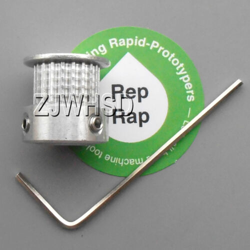 RepRap GT2 20T 5 mm Bohrung Aluminium Zahnriemenscheibe für Prusa 3D Drucker CNC - Bild 1 von 2
