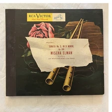 Mischa Elman Brahms Sonata No 3 In D Minor Violinist RCA Victor Red Seal Records