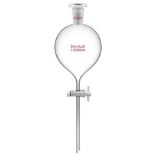 stonylab 1000 mL Separatory Funnel with with 24/40 Joint PTFE Stopcock, Bor...