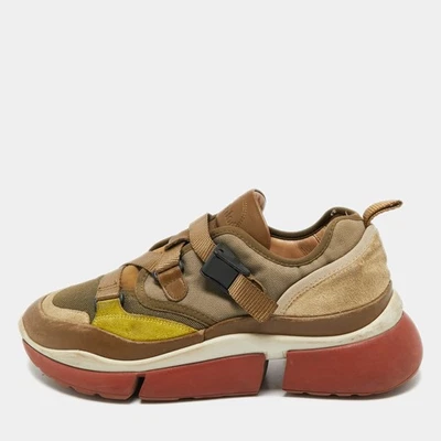 Baskets Chloe Sonnie taille 39 en toile multicolore en cuir et daim - Photo 1/4