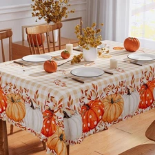 Fall Tablecloth 60x84 60''x84'' Rectangular, Multi Color 