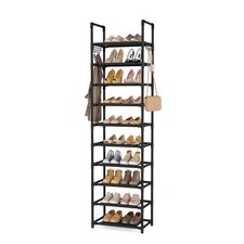 10 Tiers Shoe Rack 25 Pairs Large Capacity Tall Shoe Organizer Sturdy Shoe St...