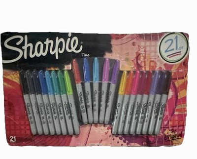 New Sharpie Fine art Permanent Markers Set, 21 Count, Assorted Colors