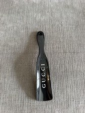 GUCCI - Shoe Horn 7" Designer Logo - Black Heavy Plastic - NEW In Wrapper
