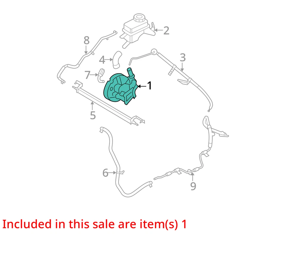 Оригинальный насос колонки гидроусилителя руля 2005-2007 Ford Five Hundred Q7751 - Изображение 2 из 3