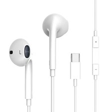 USB-C Type C Wired Headphones Earbuds for iPhone 15 16 17 Pro Max Plus US