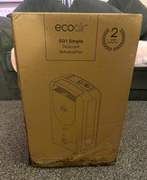 EcoAir DD1 Simple Desiccant Dehumidifier 230V 7L/Day 2L Tank 8hr Timer