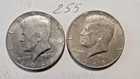 KENNEDY HALF DOLLAR, 1966-P, 1968-D, 40% SILVER, ----255