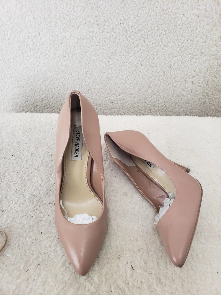 Steve Madden Mujer Zapatos de salón 8M Rosa Desnudo Punta Alta Clásicos Tacón Foto 4 de 4