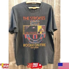 The Strokes T-shirt Rock Band retro tee classic style unisex charcoal tee NH9740
