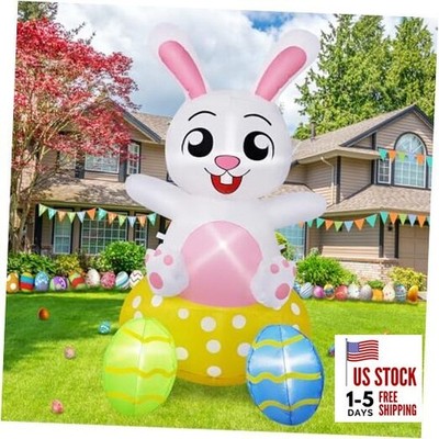  4FT Easter Inflatables Outdoor Decorations, Blow Up 4FT-Inflatable Bunny
