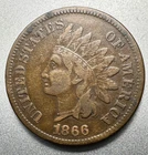 1866  INDIAN CENT   VF DETAILS   BETTER DATE  #1358