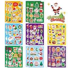 16 Sheets Christmas Stickers for Kids, Merry Christmas Theme Stickers Non-Rep...