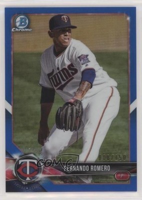 2018 Bowman Chrome Prospects Blue Refractor 8/150 Fernando Romero Rookie RC fm0