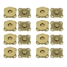 16 Sets 18mm Magnetic Plum Snaps Button for Purse Handbag Wallet, Bronze