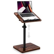 Adjustable Tv Tray Table Height Adjustable/360 Swivel/180 Flip Sofa Couch Side T