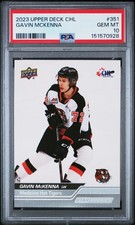 2023 UD CANADIAN HOCKEY LEAGUE #351 GAVIN MCKENNA PSA 10