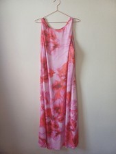 Pink And Red Floral Print Mesh Maxi Dress, Simply Be UK Size 22 Dress