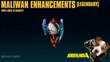 Borderlands 4 - MALIWAN LEGENDARY ENHANCEMENTS - 100% CHARITY! (PC/PS/XBOX)
