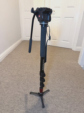Manfrotto 561BHDV-1 Fluid Video Monopod and Head + base plate, great condition
