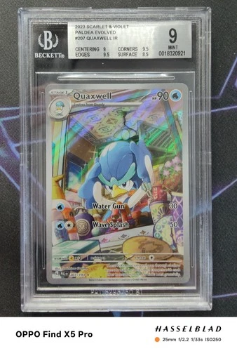Pokemon Quaxwell 207/193 Illustration Rare Paldea Evolved BGS 9