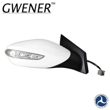 Side Mirror Assembly Fit 2011-2014 Hyundai Sonata 8th Right Side texture white