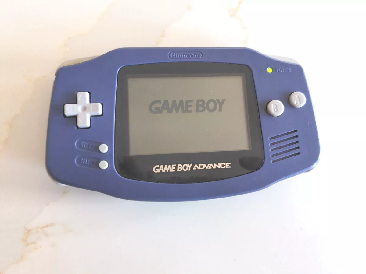 Nintendo Game Boy Advance AGB-001 Indigo Purple Handheld System Tested✅