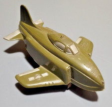 VINTAGE MARX FRICTION ARMY TWIN JET FIGHTER AIRPLANE - WORKING 1950S