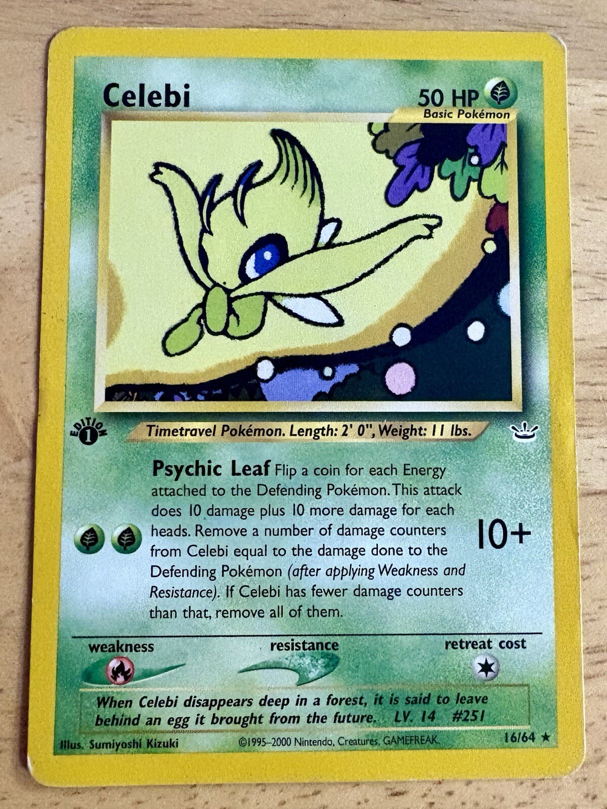 Pokemon TCG Card - Celebi 1st Edition Neo Revelation 16/64 Rare WOTC vintage LP