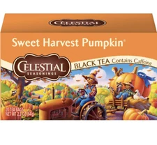 Celestial Seasonings Sweet Harvest Pumpkin Black Tea 18 Bags.