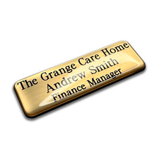 Premium Domed Engraved Personalised Name Badges Care Home Cleaner Assistant HCA