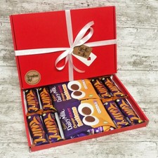 Cadburys Orange Twirl Giant Buttons Chocolate Bas Fathers Day Gift Box Hamper