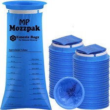 Medical Grade Disposable Vomit Bags 50 Pk Leak-Proof Travel and Motion Sickness
