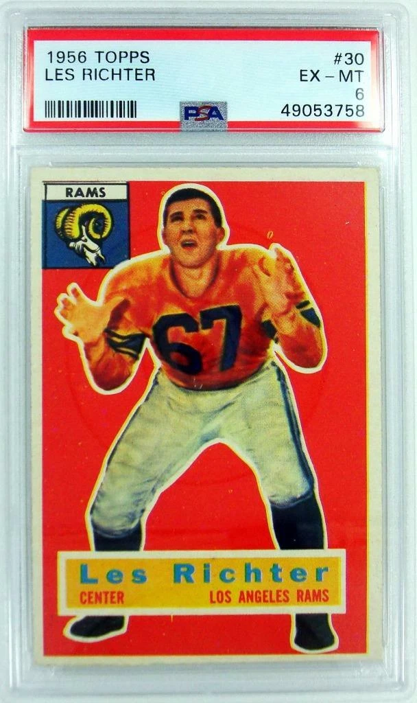 Les Richter trading card