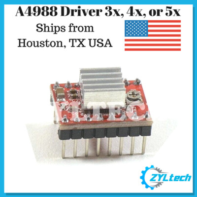 A4988 2A MAX Stepper Motor Driver Module - 3-, 4-, or 5-pack